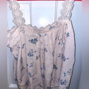 Shabby Chic Indra Floral Lace Tank Size Small